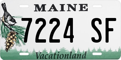 ME license plate 7224SF