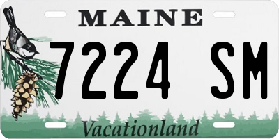 ME license plate 7224SM