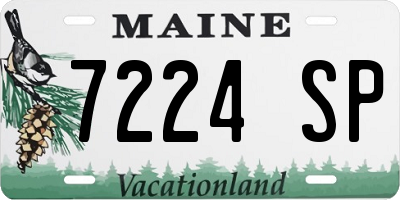 ME license plate 7224SP