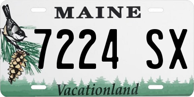 ME license plate 7224SX