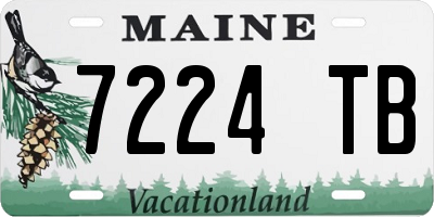 ME license plate 7224TB