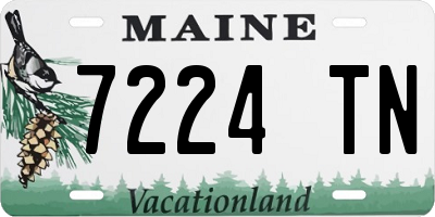 ME license plate 7224TN