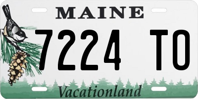 ME license plate 7224TO