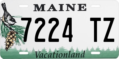 ME license plate 7224TZ