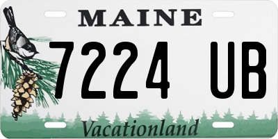 ME license plate 7224UB