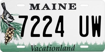 ME license plate 7224UW