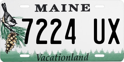 ME license plate 7224UX