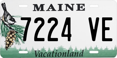 ME license plate 7224VE