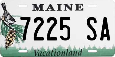 ME license plate 7225SA