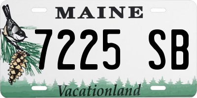 ME license plate 7225SB