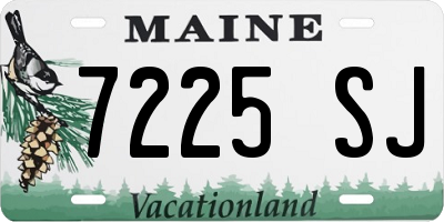 ME license plate 7225SJ