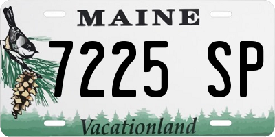ME license plate 7225SP