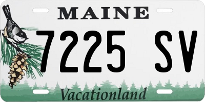 ME license plate 7225SV