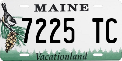 ME license plate 7225TC