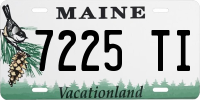 ME license plate 7225TI