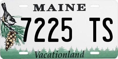 ME license plate 7225TS