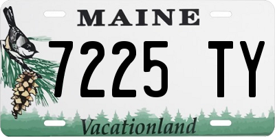 ME license plate 7225TY