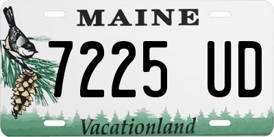 ME license plate 7225UD