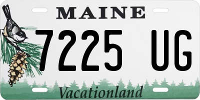 ME license plate 7225UG