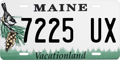 ME license plate 7225UX