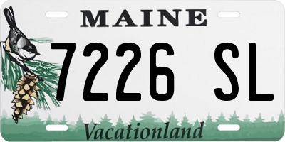 ME license plate 7226SL