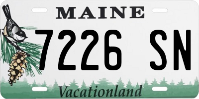 ME license plate 7226SN