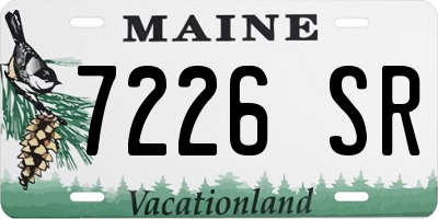 ME license plate 7226SR