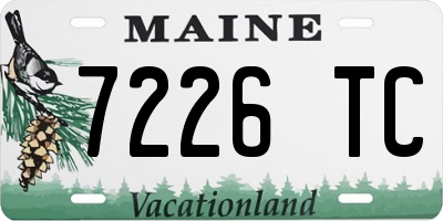 ME license plate 7226TC