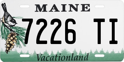ME license plate 7226TI