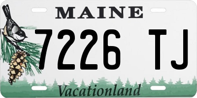 ME license plate 7226TJ