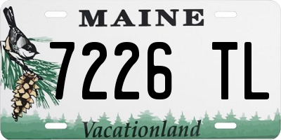 ME license plate 7226TL