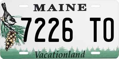 ME license plate 7226TO