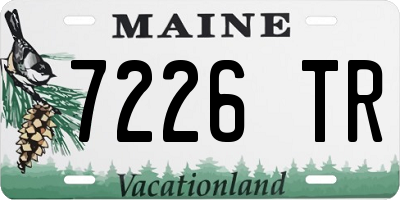ME license plate 7226TR