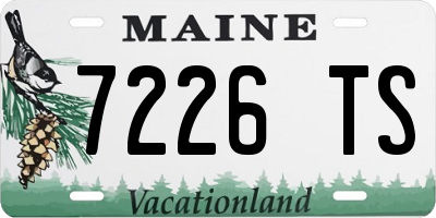 ME license plate 7226TS