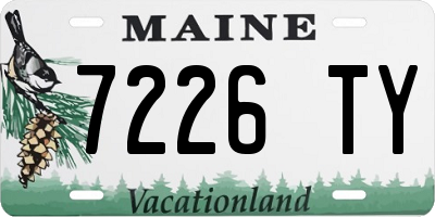 ME license plate 7226TY