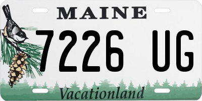 ME license plate 7226UG