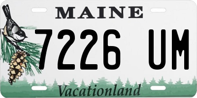 ME license plate 7226UM