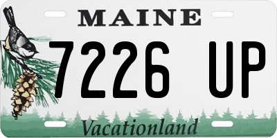 ME license plate 7226UP