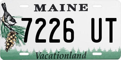 ME license plate 7226UT