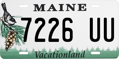 ME license plate 7226UU