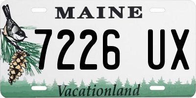 ME license plate 7226UX