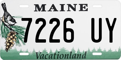 ME license plate 7226UY