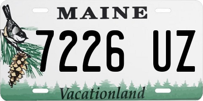 ME license plate 7226UZ