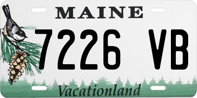 ME license plate 7226VB