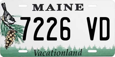 ME license plate 7226VD