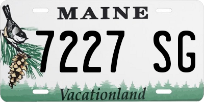 ME license plate 7227SG