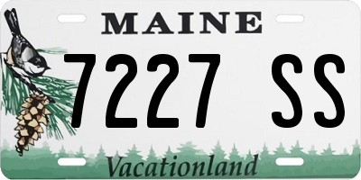ME license plate 7227SS