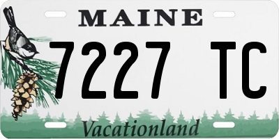 ME license plate 7227TC