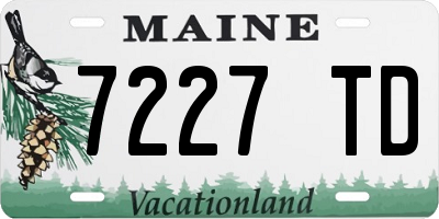 ME license plate 7227TD