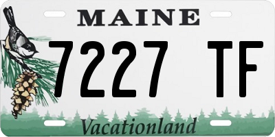 ME license plate 7227TF